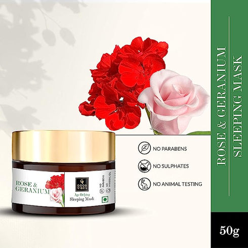Good Vibes Rose & Geranium Age Defying Sleeping Mask