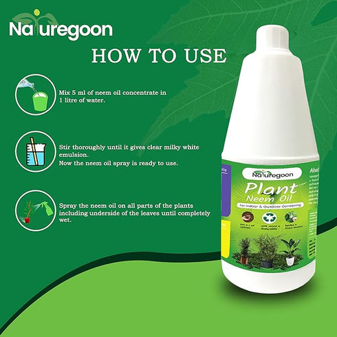 Naturegoon Cold Pressed Water Soluble Neem Oil 1 Ltr