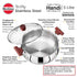 Hawkins TriPly Stainless Steel Cook n Serve Handi with Glass Lid 5 L (SSH50G)