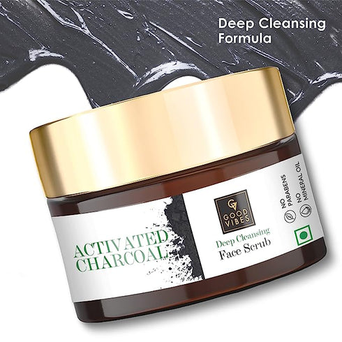 Good Vibes Activated Charcoal Deep Cleansing Face Scrub