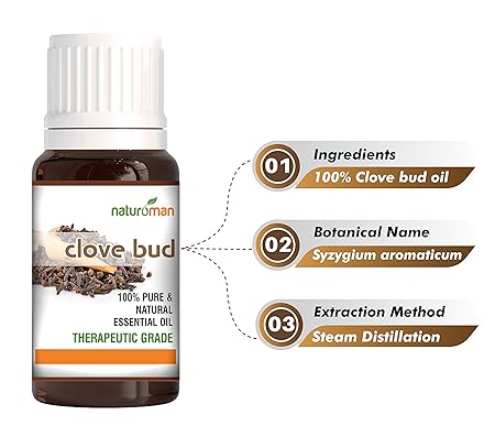 Naturoman Clove Bud Pure and Natural Essential Oil bottle of 50 ml Oil