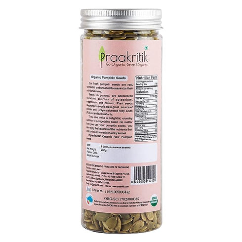 Praakritik Organic Raw Pumpkin Seeds