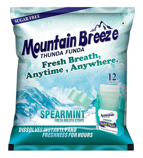 Mountain Breeze Sugar-Free Spearmint Fresh Breath Strips