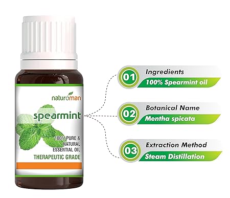 Naturoman Spearmint Pure and Natural Essential Oil bottle of 15 ml Oil
