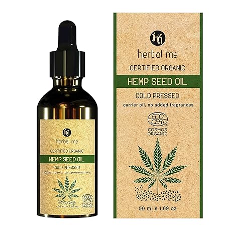 Hm Herbal Me Certified Organic Oil For Face & Hair 50 ml | Hemp Seed Oil