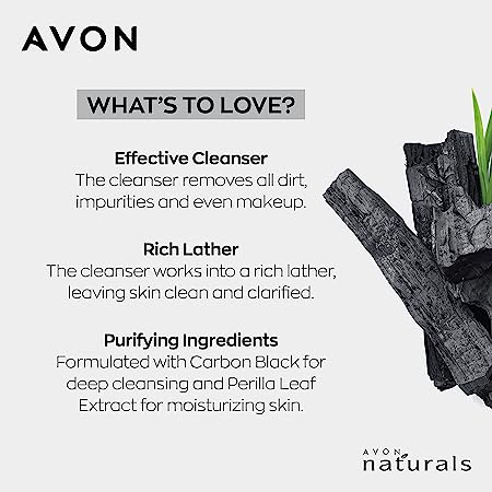 Avon Naturals Carbon And Parilla Leave Cleanser 100g