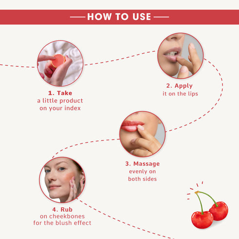 Korus Essential Cherry Lip And Cheek Tint Balm