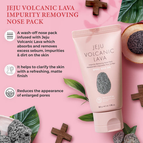 The Face Shop Jeju Volcanic Lava Impurity Removing Nose Pack 50g