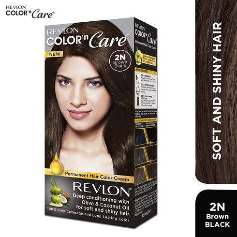 Revlon Color N Care Permanent Hair Color Cream-Brown Black 2N 100ml