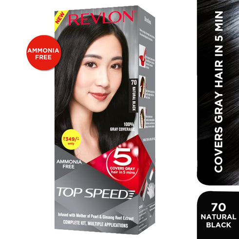 Revlon Top Speed Hair Color Small Pack Woman-Natural Black 70 180g