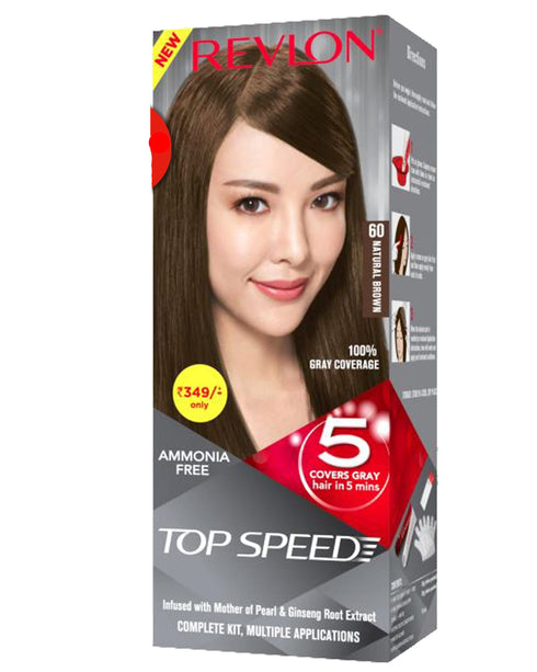 Revlon Top Speed Hair Color Small Pack Woman-Natural Brown 60 180g