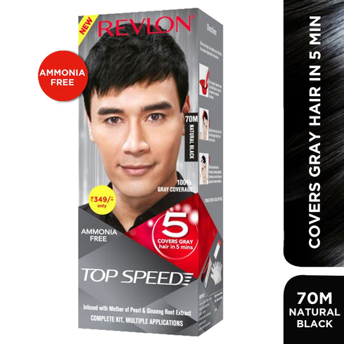 Revlon Top Speed Hair Color Small Pack Man-Natural Black 70 180g