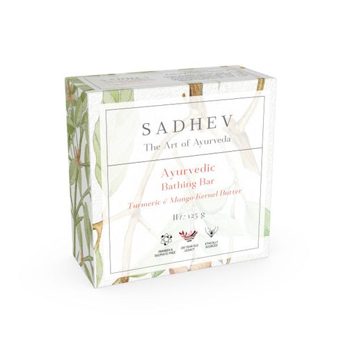 Sadhev Turmeric & Mango Kernel Butter bathing bar 125 g