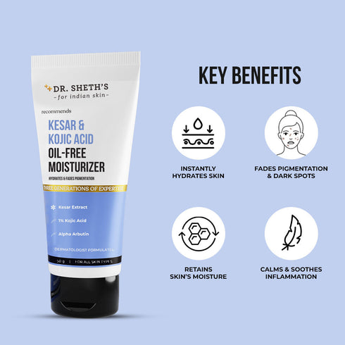 Dr. Sheth's Kesar and Kojic Acid Oil Free Moisturizer 50g