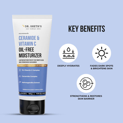 Dr. Sheth's Ceramide and Vitamin C Oil Free Moisturizer 100g
