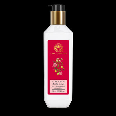 Forest Essentials Ultra-Rich Body Milk Iced Pomegranate & Kerala Lime