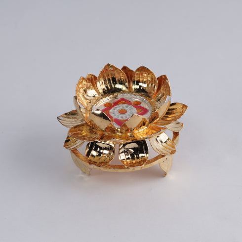Pure Silver Lotus Stand Gold Plated 32g