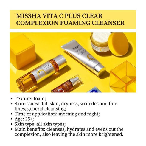 Missha Vita C Plus Clear Complexion Foaming Cleanser