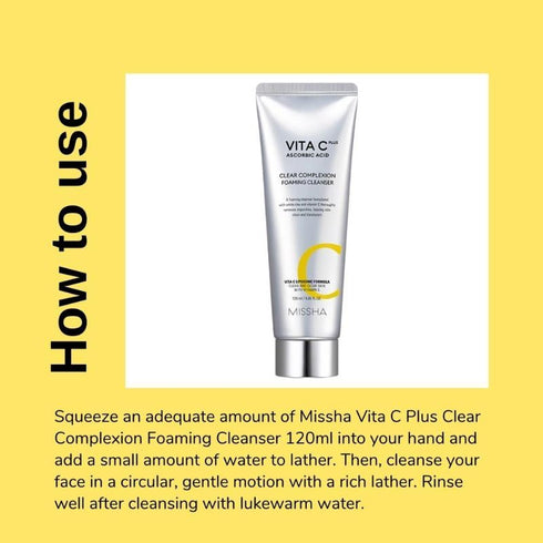 Missha Vita C Plus Clear Complexion Foaming Cleanser