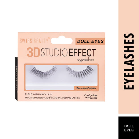 Swiss Beauty 3D Studio Effect Eyelashes Pack Of 2 2g Each