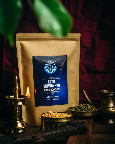 Shesha Ayurveda Kesh Samraksha 150G Pouch Soap-Free Hair Pack/Hair Wash Powder