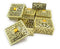Gold color plastic jewelry boxes (pack of 10) - 300gms