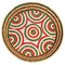 Decorated aarti plate Red, White and green kundans - 300gms