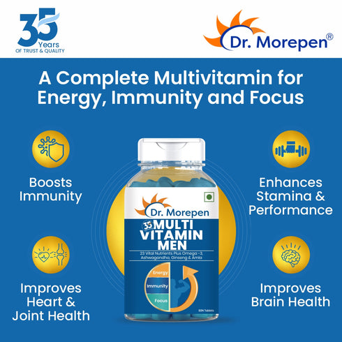 Dr. Morepen Multivitamins For Men With Omega 3 And Herbs