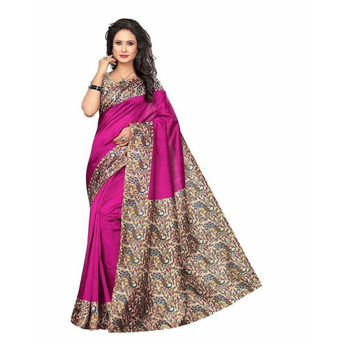 Designer Silk Saree With Blouse Piece