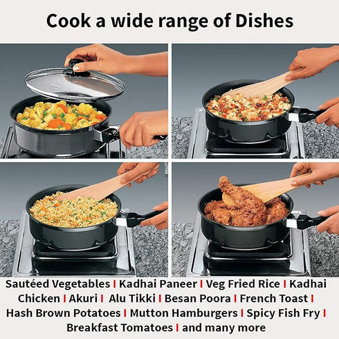 Hawkins Futura Non-Stick Saute Pan 20 cm Diameter with Lid 2 L (NCP20G)