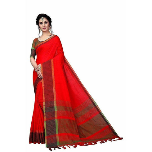 Linen Saree With Blouse Piece