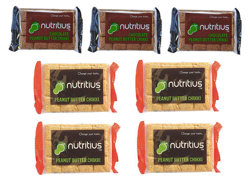 Nutritius Chocolate Peanut Butter Chikki & Peanut Butter Chikki