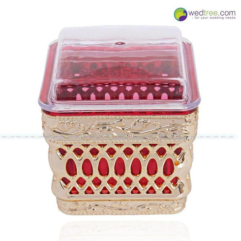 Dry Fruit Box Gold - Chrome Plated - Pack Of 10 - 2000gms