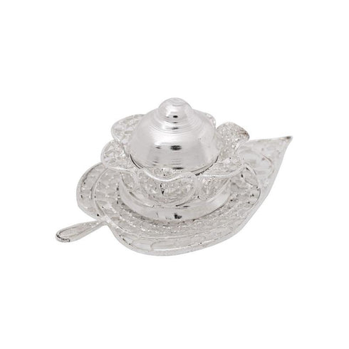 German Silver Kumkum Box Jali Large - Pack Of 10 - 160gms