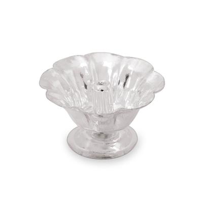 German Silver Flower Diya - Pack Of 10 - 160gms