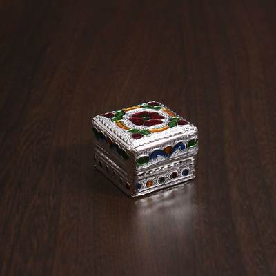 Minakari - Silver Akshadai Box - Pack Of 10 - 50gms