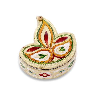 Minakari Kumkum Box- Deepam Small - Pack Of 10 - 520gms