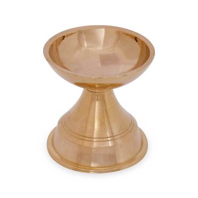 Brass Deepak With Stand Small - Pack Of 10 - 400gms