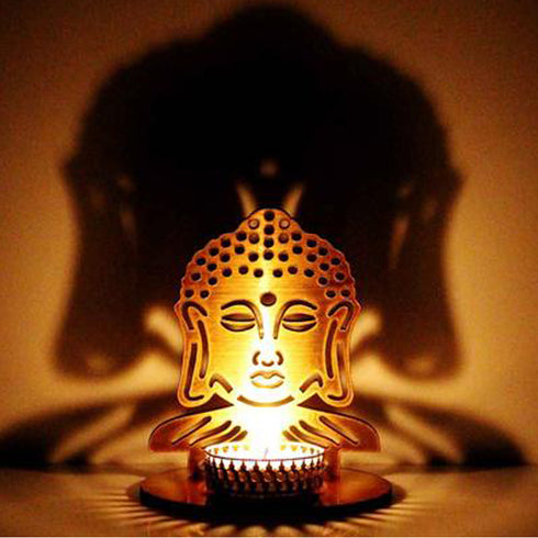 Buddha Shadow Diya - Mdf - Pack Of 10 - 860gms