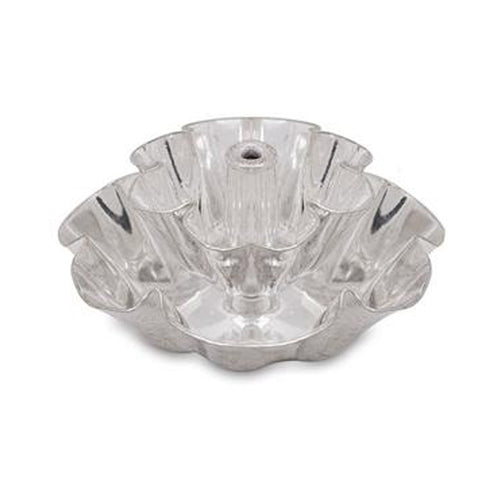 German Silver Double Flower Diya - Pack Of 10 - 240gms