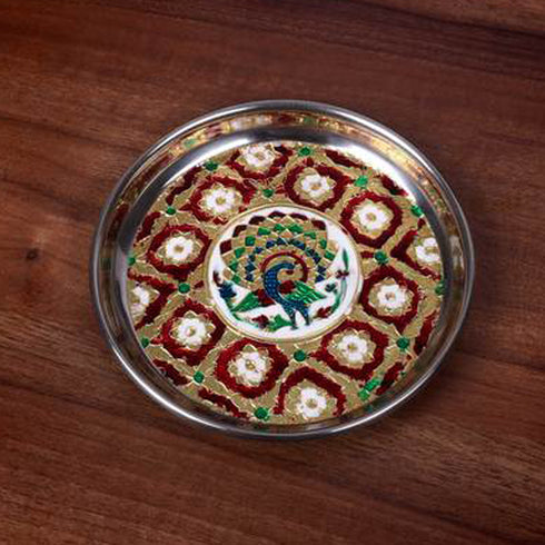 Meenakari Plate 6 Inch Special Pack Of 10 - 1200gms
