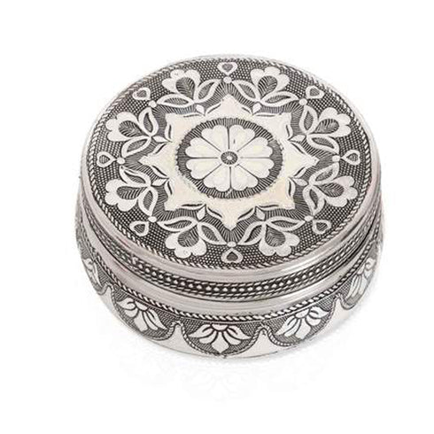 Oxidized Stainless Steel Dabba Pack Of 10 - 1150gms