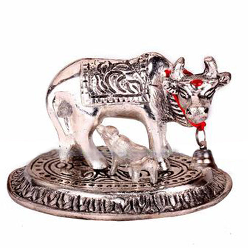 White Metal Oxidized Cow & Calf Small Pack Of 10 - 1200gms