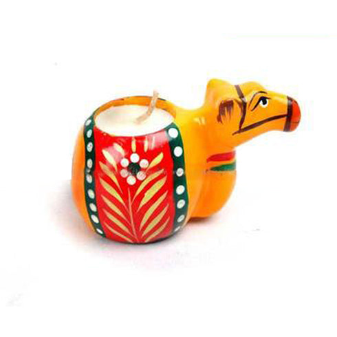 Terracotta Camel Candle Holder Pack Of 10 - 1600gms