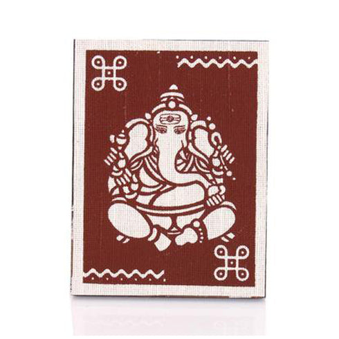 Wooden Stand - Jute Art Ganesha Pack Of 10 - 1100gms