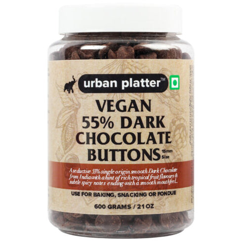 Urban Platter Vegan Dark Chocolate Buttons 600g