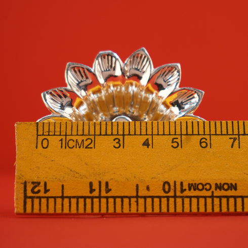 Pure Silver Flower Shaped Diya 42 grams Pair