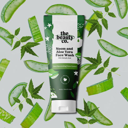 the beauty co Neem and Aloe Vera Face Wash with Salicylic Acid For Skin Purifying