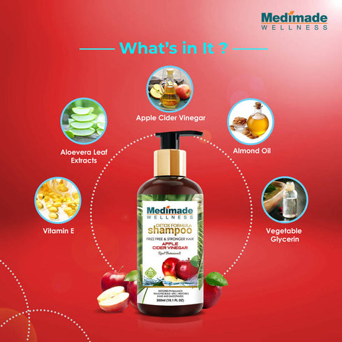 Medimade Wellness Detox Formula Shampoo Apple Cider Vinegar