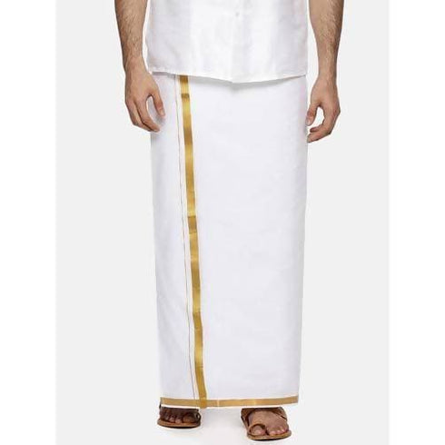 Ramraj Cotton Genxt M198 3|4 Inch Border Dhoti